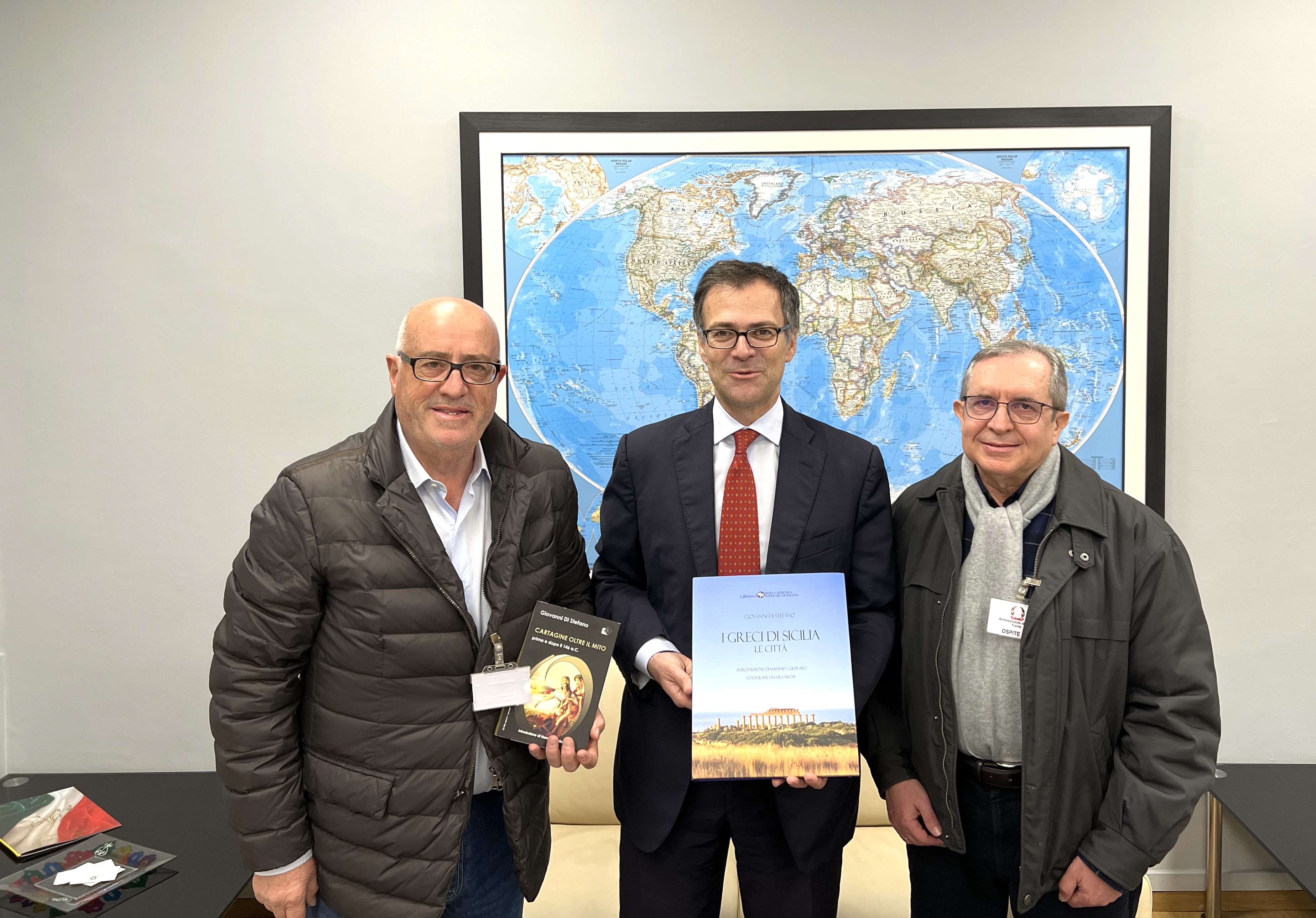 Missione italo-tunisina a Cartagine 2023: l`Ambasciatore italiano ha ricevuto Di Stefano e Micciché