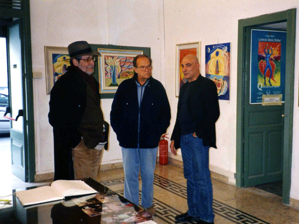 Ciccio Belgiorno, Piero Guccione e Lorenzo Maria Bottari, 2002